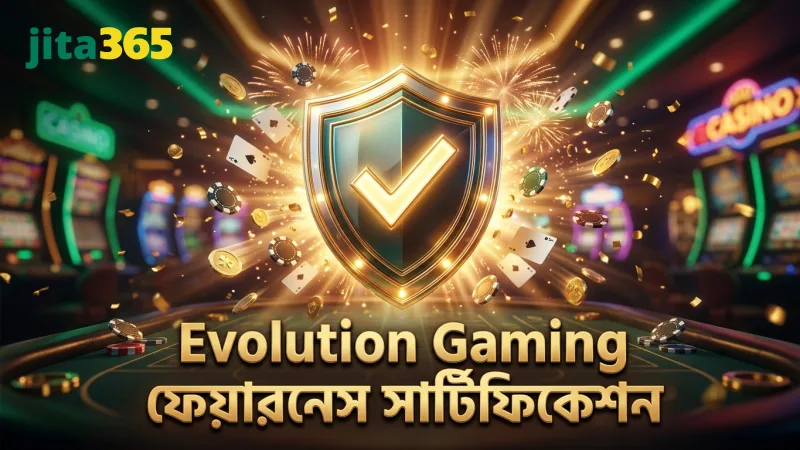 Evolution Gaming দ্বারা ফেয়ারনেস সার্টিফিকেশন নিশ্চিত।