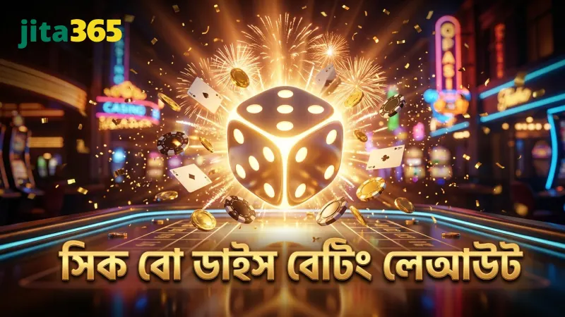 সিক বো গেমের ডাইস কম্বিনেশন ও বেটিং লেআউট দেখানো হয়েছে